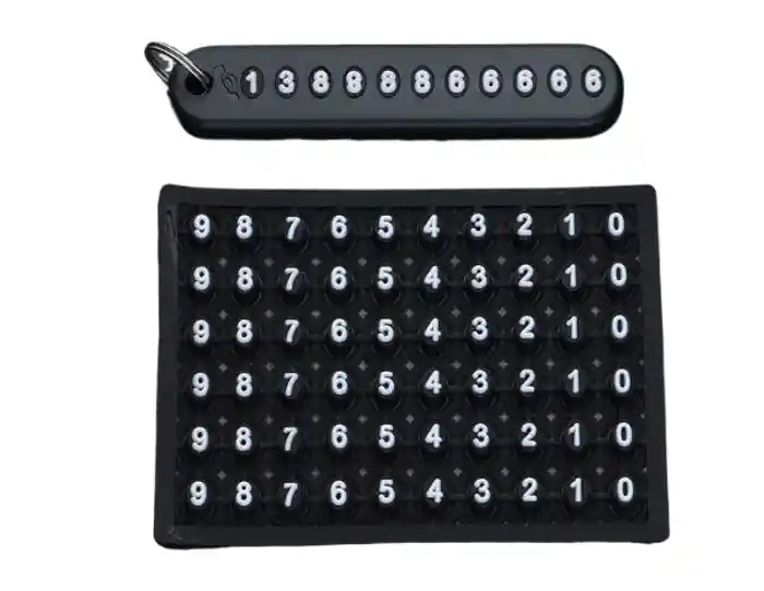 Anti-Lost Car Key Pendant Split Rings Keychain Phone Number Key Ring Keychain for Car and Motorbike